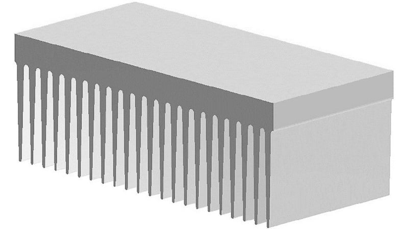 Heatsink, SEMIPACK, SEMIPONT, SEMITRANS, SEMiX, SKiM, SKiP, 0.036K/W, 300 x 77 x 77mm, Clip