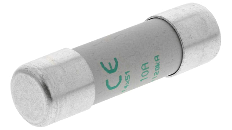 Mersen, 10A Ceramic Cartridge Fuse, 14 x 51mm