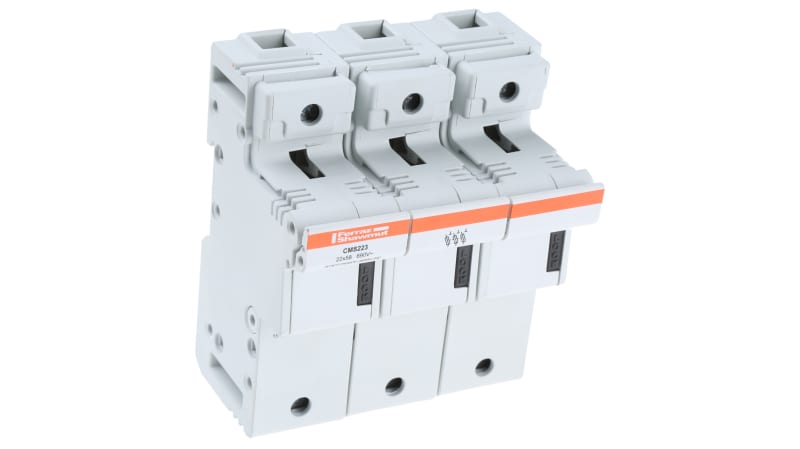 Mersen 125A Rail Mount Fuse Holder, 3P, 690V ac/dc