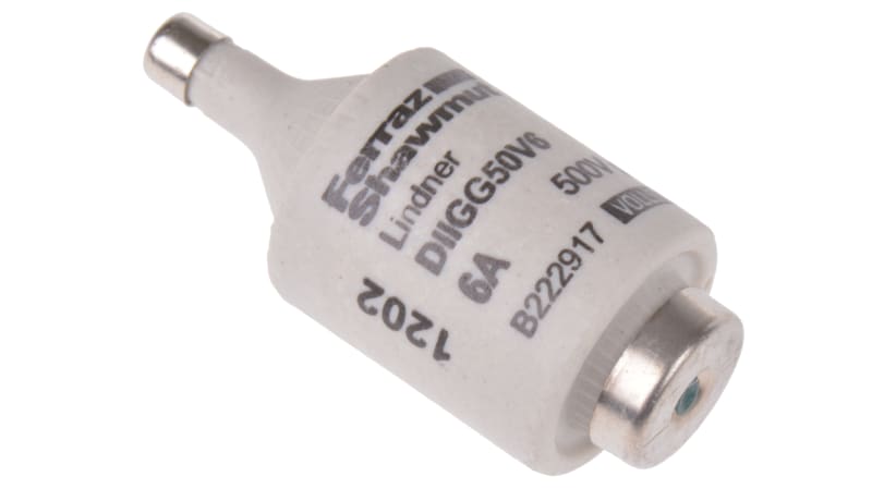 Mersen 6A DII Diazed Fuse, E27 Thread Size, gG - gL, 500V