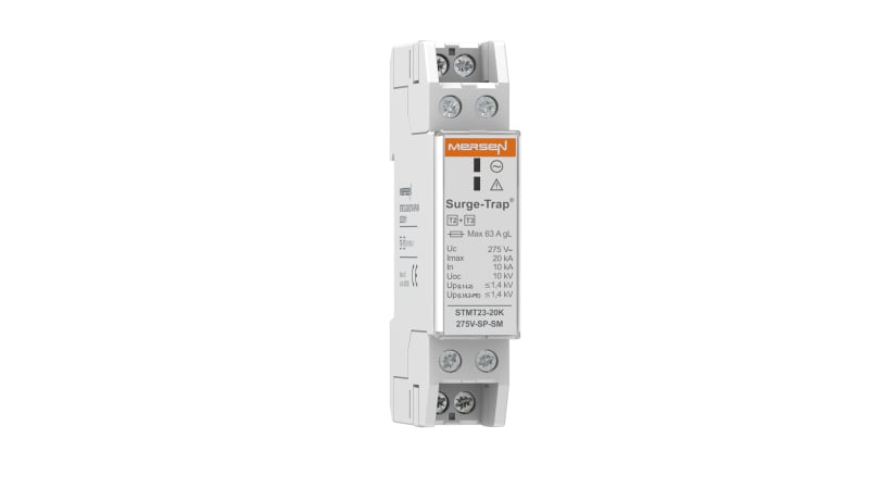 Mersen, STMT23 275 V ac Maximum Voltage Rating 20kA Maximum Surge Current, DIN Rail