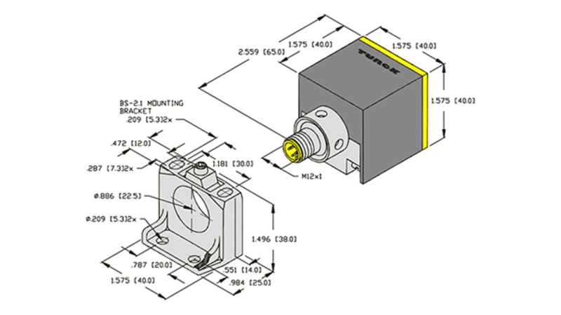 NI25-CK40-LIU-H1141 W/BS 2.1 - Turck