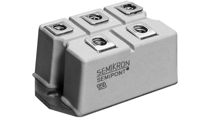 Semikron SKD 82/16, 3-phase Bridge Rectifier Module, 150A 1600V, 7-Pin G 36